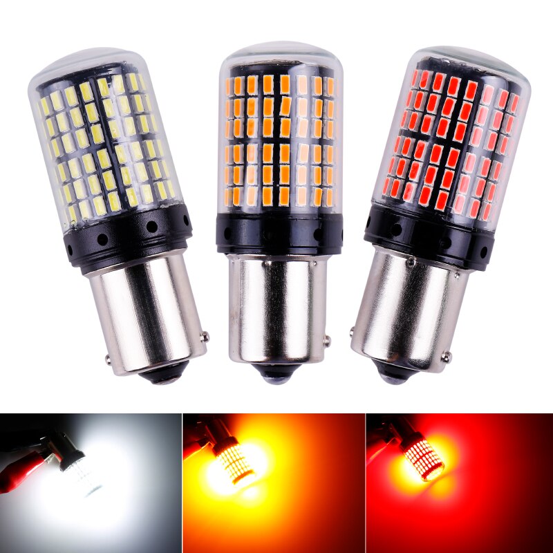 2pc 3014 144smd CanBus S25 1156 BA15S P21W LED BAY15..